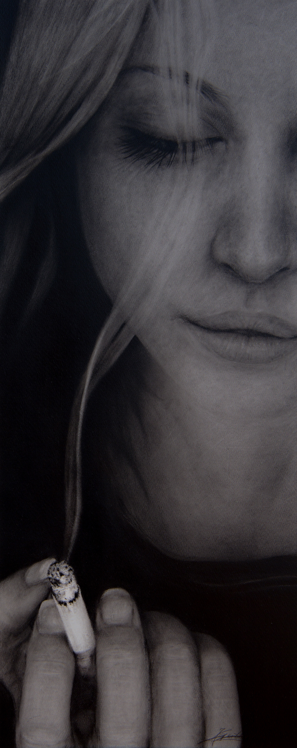 Dieses Bild hat ein leeres Alt-Attribut. Der Dateiname ist Wont-tell-Oel-auf-Papier-60x245-cm-2025-Jana-Geilhof-kl-1.jpg